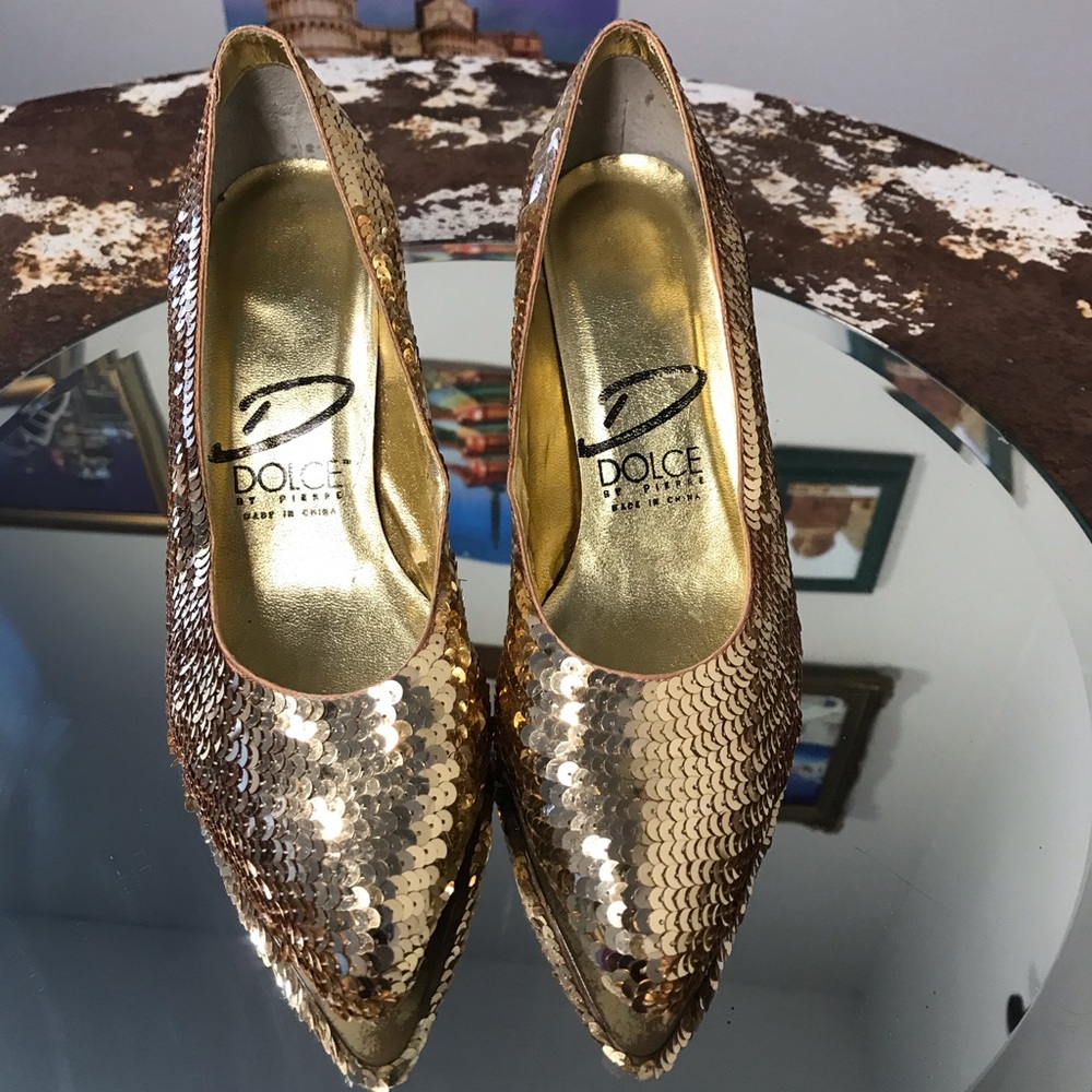 Dolce By Pierre Golden Heels